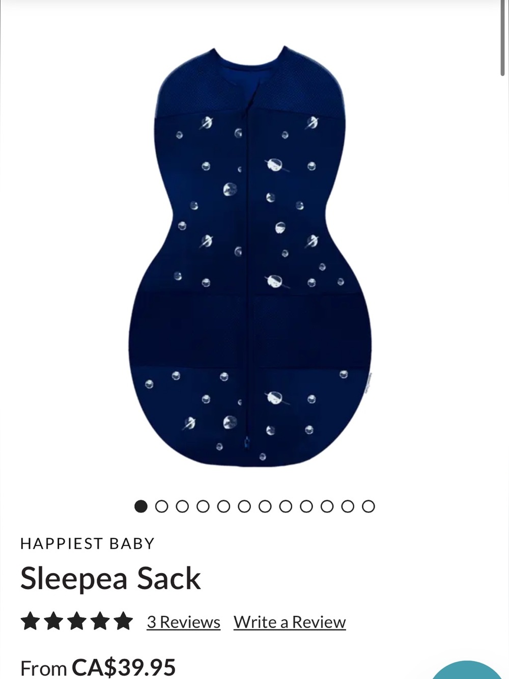 Happiest Baby Sleepea Sleep Swaddle Sack Small in Midnight Planets